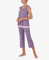 Ellen Tracy Women's Short Sleeve 2 Piece Pajama Set