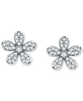 Giani Bernini Cubic Zirconia Flower Stud Earrings in Sterling Silver, Created for Macy's