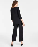 Jm Collection Womens 3 4 Sleeve Top Pull On Pants Created For Macys
