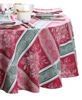 Elrene Poinsettia Plaid Table Linens Collection