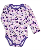 Baby Mode Girls Floral Bodysuit, Pants and Vest, 3 Piece Set