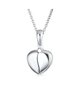 Bling Jewelry Delicate Saying Best Friends Bff Angel Wing Heart Shape Locket Necklace Pendant For Women Sterling Silver