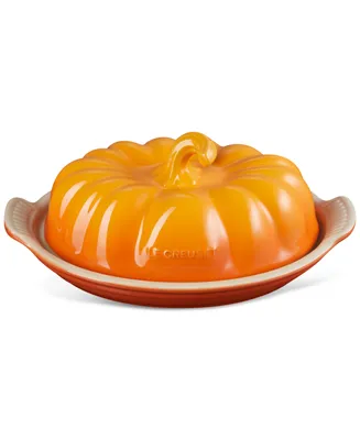 Le Creuset Glazed Stoneware Figural Pumpkin Butter Dish