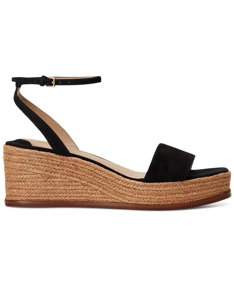 Lauren Ralph Women's Leona Espadrille Platform Wedge Sandals