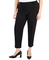 Tahari Asl Plus Shannon Mid-Rise Ankle Pants