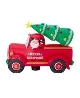 Glitzhome 7' Santa Claus on Pick Up Truck Inflatable Decor