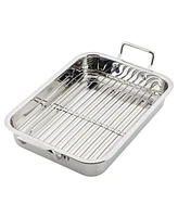 Farberware Classic Series Stainless Steel 17" x 12.25" Roaster with Rack