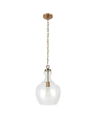 Hudson & Canal Verona 11" Glass Shade Wide Pendant