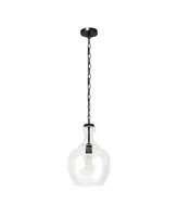 Hudson & Canal Verona 11" Glass Shade Wide Pendant