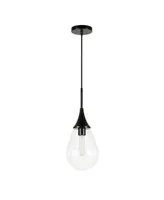 Hudson & Canal Ambrose 7.63" Glass Shade Wide Pendant