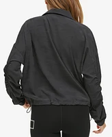 Dkny Sport Women's Ruched-Sleeve Commuter Jacket