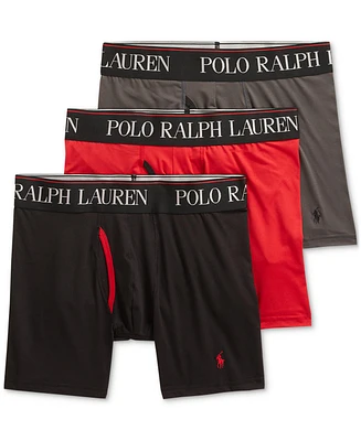 Polo Ralph Lauren Men's 3-Pack 4-d Flex Cool Microfiber Boxer Briefs