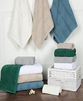 Superior Roma Ribbed Turkish Cotton Quick-Dry Solid Assorted Highly Absorbent Towel Piece Set