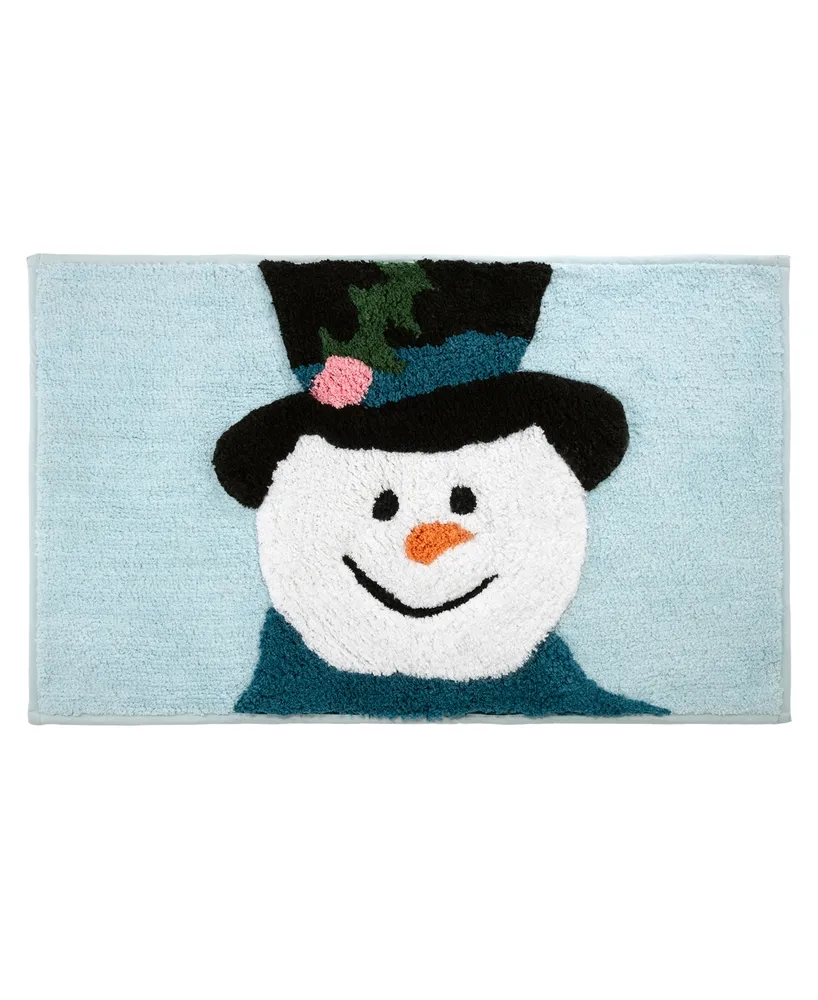 Avanti Snowman Holiday Cotton Bath Rug, 20" x 32"