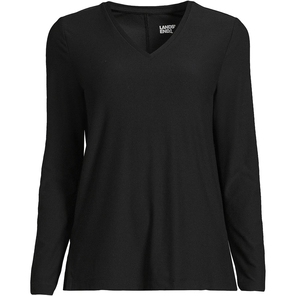 Lands' End Women's Long Sleeve Performance V-Neck Top