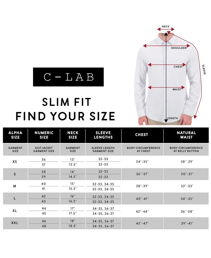C-lab Nyc Men's Slim-Fit Stretch Shirt