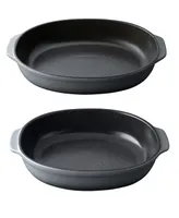 BergHOFF Gem Collection Stoneware Set of 2 Oval Baking Dishes