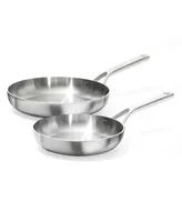 Oxo Mira Tri-Ply Stainless Steel 2 Piece Frying Pan Set