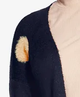 Avenue Plus Size Donatella Fluffy Knit Cardigan Sweater