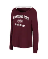 Women's Colosseum Maroon Mississippi State Bulldogs Catalina Hoodie Long Sleeve T-shirt