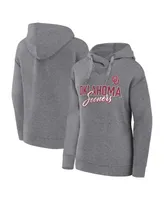 Women's Fanatics Heather Gray Oklahoma Sooners Script Favorite Pullover Hoodie