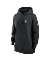 Women's Nike Black Atlanta Falcons 2023 Sideline Club Fleece Pullover Hoodie