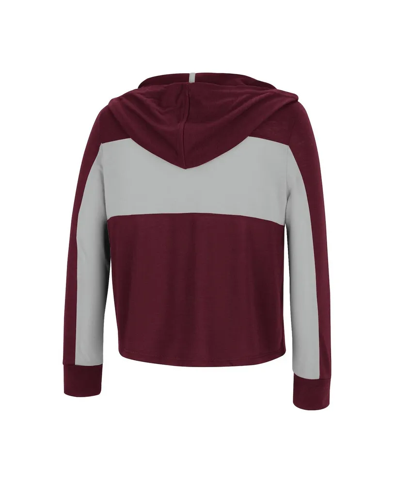 Big Girls Colosseum Maroon Texas A&M Aggies Galooks Hoodie Lace-Up Long Sleeve T-shirt