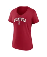 Women's Fanatics Cardinal Stanford Evergreen Campus V-Neck T-shirt