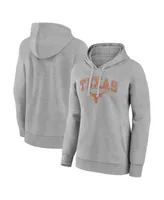 Women's Fanatics Heather Gray Texas Longhorns Evergreen Campus Pullover Hoodie