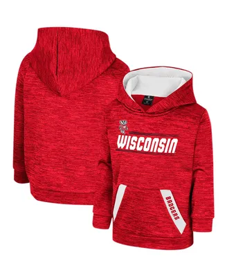 Toddler Boys and Girls Colosseum Red Wisconsin Badgers Live Hardcore Pullover Hoodie