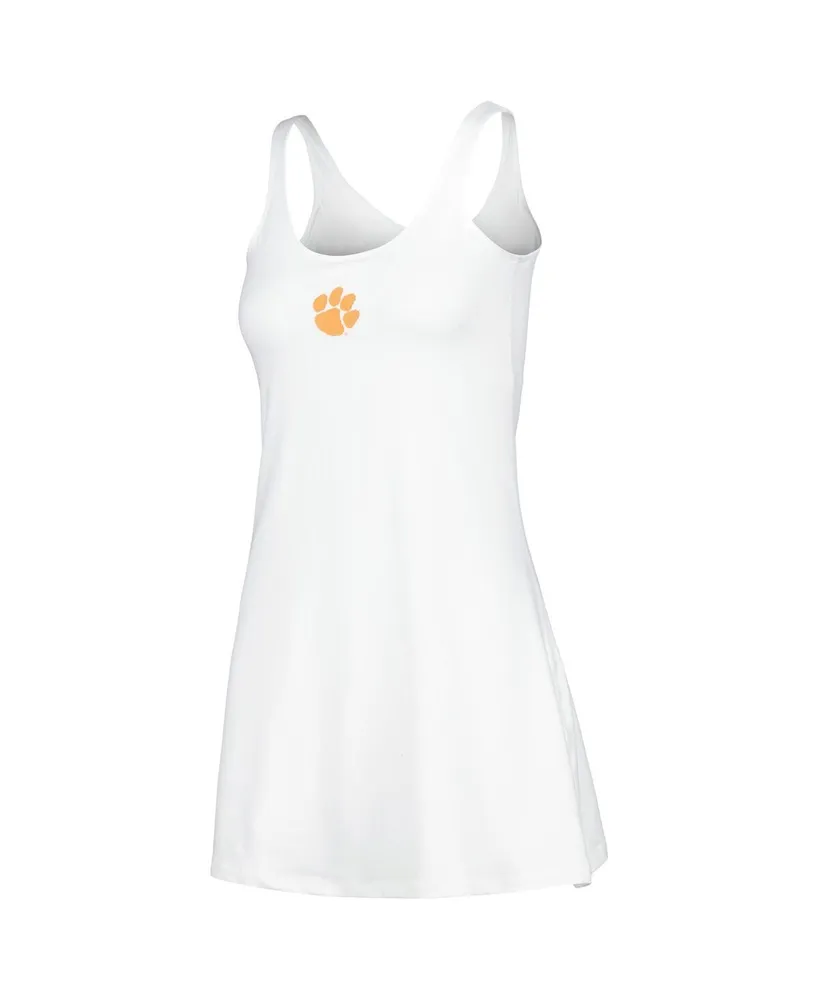 Women's ZooZatz White Clemson Tigers Logo Scoop Neck Dress