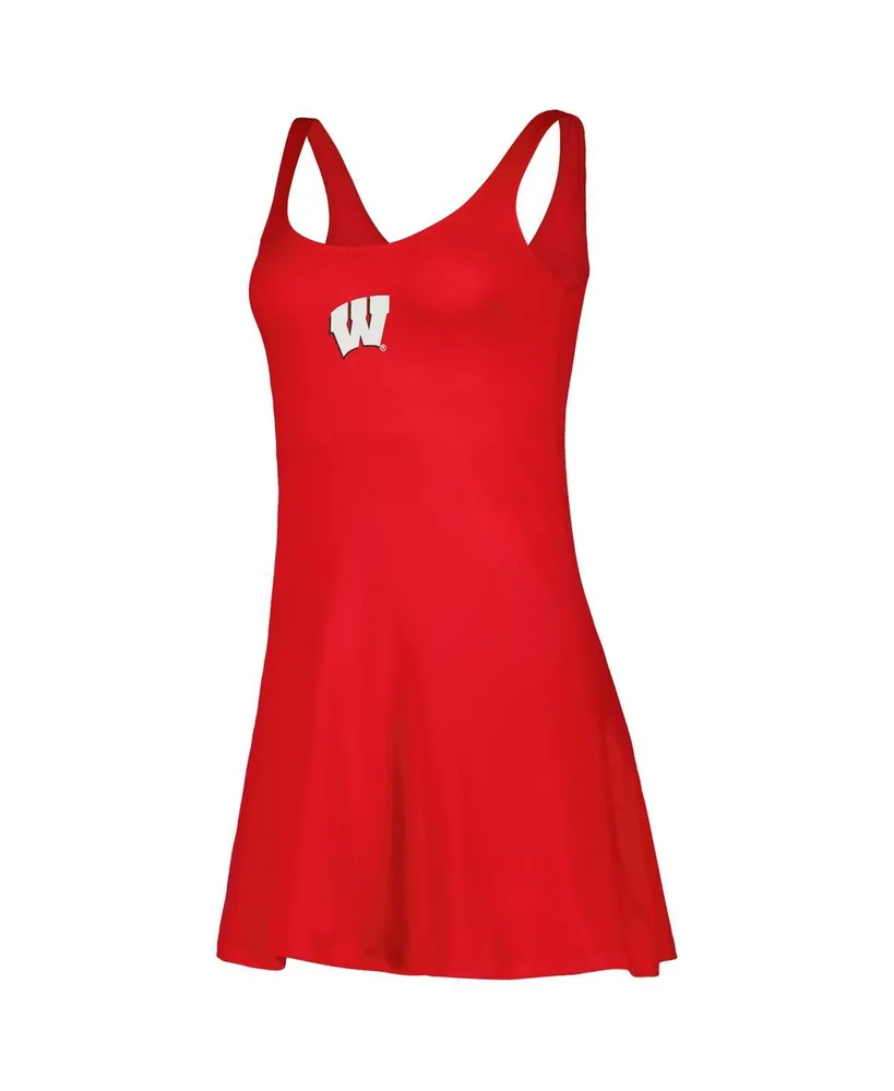 Women's ZooZatz Red Wisconsin Badgers Logo Scoop Neck Dress