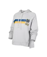 Women's Concepts Sport Gray Notre Dame Fighting Irish Cedar Tri-Blend Raglan Pullover Hoodie