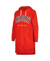 Women's Gameday Couture Scarlet Ohio State Buckeyes Take a Knee Raglan Hooded Sweatshirt Dress