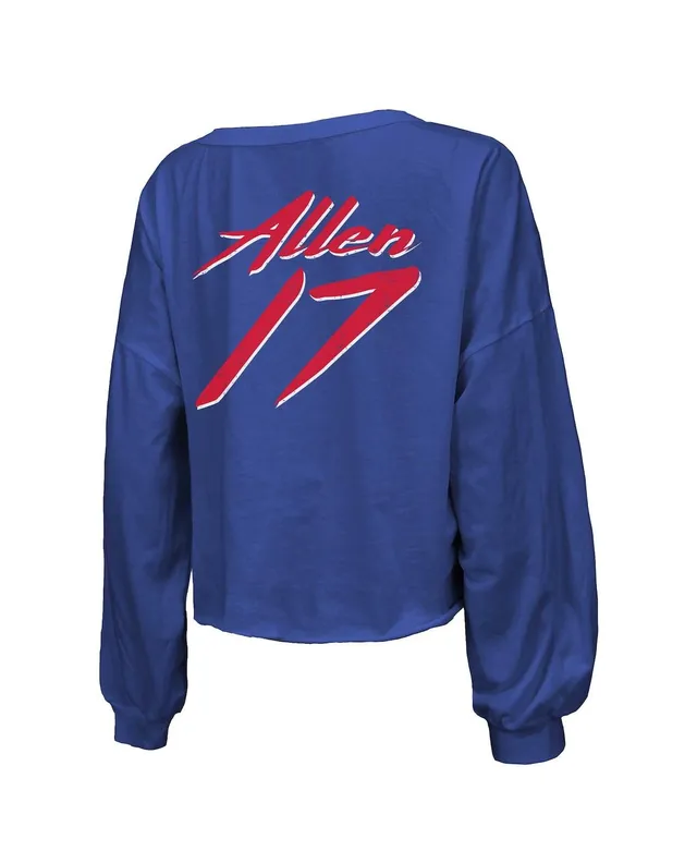 Men's Pro Standard Josh Allen Royal Buffalo Bills Player Name & Number Hoodie T-Shirt