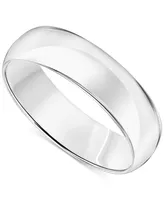 Men's Polished Comfort Fit Wedding Band Platinum