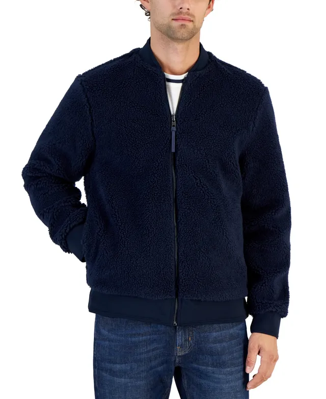 Michael Kors Men's Fleece Reversible Zip-Front Jacket