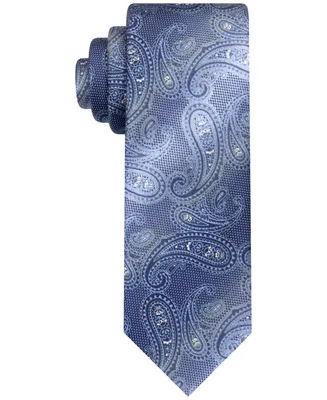 Van Heusen Men's Shimmering Paisley Long Tie