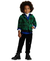 Polo Ralph Lauren Toddler and Little Boys Plaid Fleece Full-Zip Hoodie