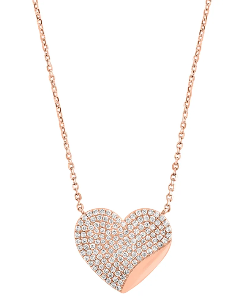 Effy Classique 14K White Gold Diamond Heart Necklace, 0.40 TCW –  effyjewelry.com