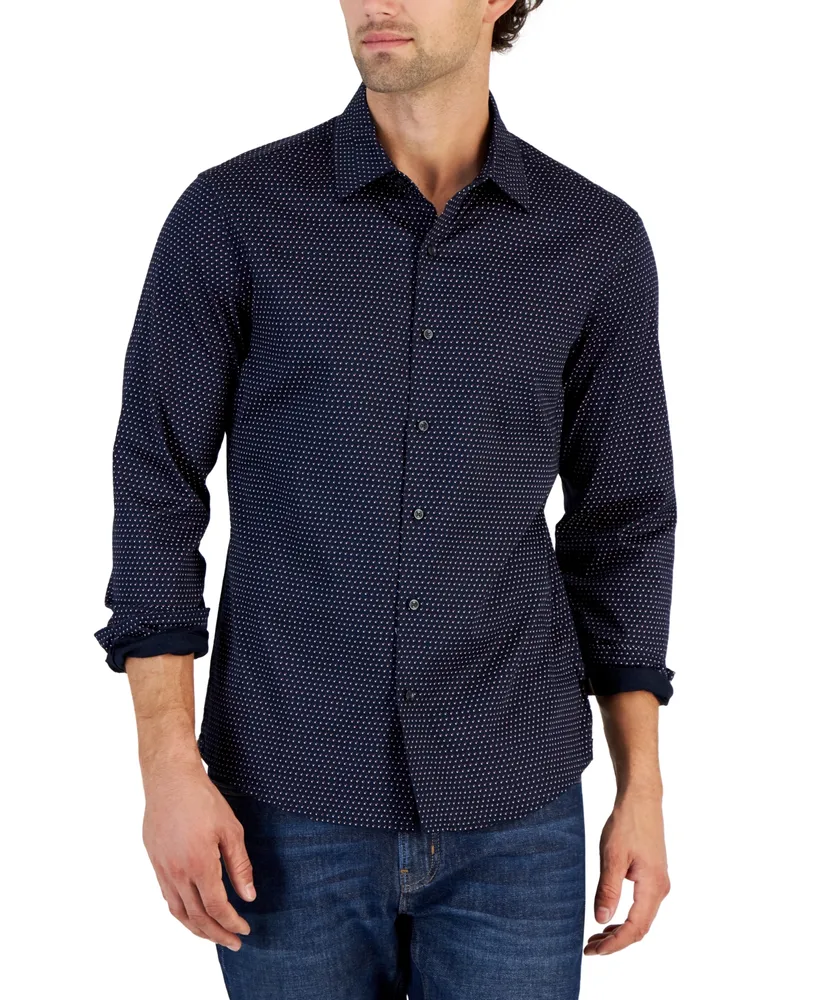 Michael Kors Slim-Fit Stretch Long Sleeve Woven Shirt