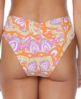 Raisins Juniors' Selina Printed V-Waist Bikini Bottoms