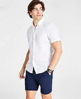 Michael Kors Men's Slim-Fit Yarn-Dyed Linen Shirt