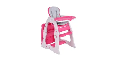 Slickblue Girls 3 in 1 Table and Chair Set Baby High Chair