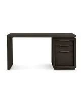 Closeout! Oxford 60" Wood Three-Drawer Single Pedestal Desk