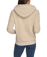 Andrew Marc Sport Women's Faux Fur Zip Up Hoodie Jacket