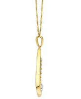 Sirena Diamond Double Loop Teardrop 18" Pendant Necklace (1/3 ct. t.w.) in 14k Two-Tone Gold - Two
