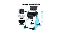 Slickblue Girls 4-in-1 High Chair Booster Seat with Adjustable Height and Recline