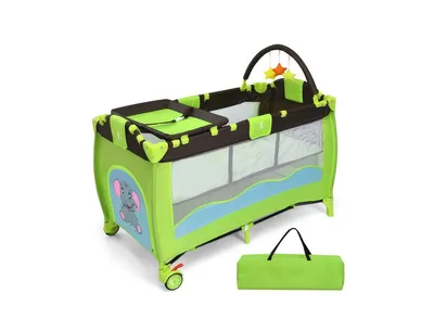 Portable Baby Crib Playpen Playard Pack Travel Infant Bassinet Bed