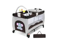 Portable Baby Crib Playpen Playard Pack Travel Infant Bassinet Bed